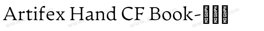 Artifex Hand CF Book字体转换